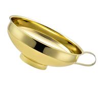 BESTOYARD Thickened Gold-plated Stainless Steel Wide Mouth Funnel with Hanging Handle Multi-function Liquid and Dry Ingredient Transfer Tool for Kitchen Oil Wine Jam Juice Filling