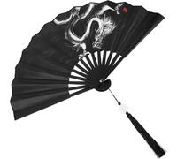 BESTOYARD Traditional Chinese Style Vintage Silk Folding Hand Fan with Sturdy Plastic Frame and Easy Carrying for Dance Party Decoration Or Wedding Gift