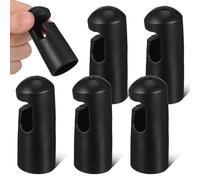 BESTOYARD Trampoline Pole Covers and Enclosure Caps Black Universal 6pcs Plastic Replacement Parts with Wear-resistant Material and Sl esign for Metal Poles Suitable for Park and School
