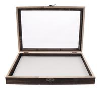 BESTOYARD Wooden Specimen Display Box with Lid and Sturdy Construction for Entomology Study Insect Butterfly Plant Collection Case 12.2 X 8.7 X 1.6 Inches