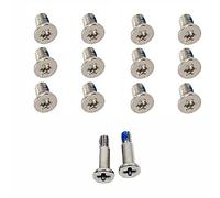 BestParts 12pcs M2x3mm Silver Torx T5 Bottom Cover Screws & 2pcs Nameplate Screws Replacement for Dell XPS 15 9550 9560 9570 Laptop