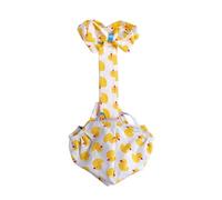 BestParts Adjustable Diaper Waterproof Reusable Diapers, Cloth Diaper Wearable Poultry for Farm Pet Goose, Pet Duck,Pet Chicken, Adhesive Version (Yellow, S(0.55-2.2pounds), 1, Count)