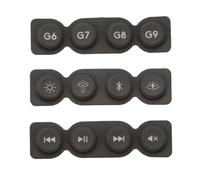 BestParts Black Multimedia Rubber Keycaps Replacement for Logitech G915 X | 3pcs Multimedia Keycaps Rubber Soft Keys Replacement for Logitech G915 X / G913 X Mechinical Keyboard
