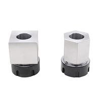 BestParts Finish Machining, High Precision 0.0005", ER-32 Collet Chucks Block Set Of 2 Square And Hex Workholding Holder For CNC Lathe Engraving Machine