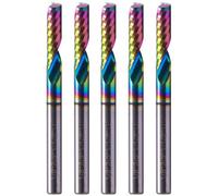 BestParts High Performance 5Pcs Solid Carbide 1 Flute End Mill, DLC(Ta-C) Coated, Single Flute, 1/8" Cutting Diameter, 1/8" Shank Diameter, 2/5" Length of Cut, 1-1/2" Overall Length