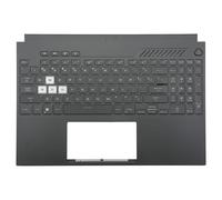 BestParts Palmrest with RGB Backlit Keyboard Replacement for ASUS TUF Gaming FX507 FX507V FX507Z, FA507 FA507U FA507X (for 90Wh Battery Models, Dual Air Vents, US Layout, Transparent WASD Keys)