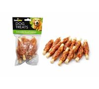 Bestpets Chicken Bones Dog Treats 24x150g - Chicken Wrapped Rawhide Chew Bones - Tasty Reward & Chewing Treats for Dogs - Suitable for Supervised Chewing & Training