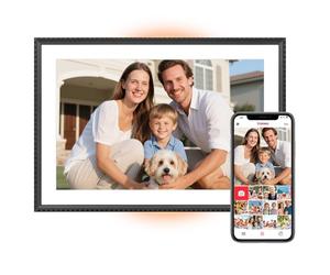 Bestrip 10.1" Digital Photo Frame 1280 * 800 IPS HD Touchscreen 32GB Memory AI Color-Changing LED Strip Send Photos Anytime, Anywhere from The Frameo app Gifts for Parents and Friends