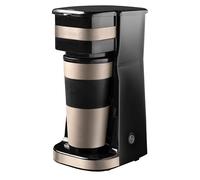 Bestron coffee maker with thermos cup, for ground filter coffee & ideal for camping, 2 large cups, 750 Watt, stainless steel, Colour: Light beige