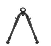 BESTSCOPE Nabila Clamp-on Bipod for Rifles, Double Pads Round Barrel Mount Bipod, Adjustable Height Foldable Quick Release Bipod,Black,9*3.5*2.8 inch