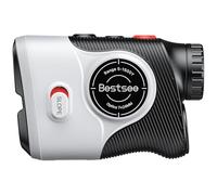 Bestsee Golf Laser Rangefinder 1500Yards - 0.3s FlagLock w/Vibration, 7X Magnification, Red Backlight, 85% Light Transmission Lens, Built-in Magnet Stripe for Golfing/Hunting | Golf Accessories