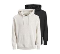 Bestseller A/S JJECHARGE Sweat Hood 2PK MP, White Melange/Pack: w. Black, XL