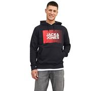 Bestseller A/S Men's Jjecorp Logo Sweat Hood Play Noos Sweatshirt, Black, XXL
