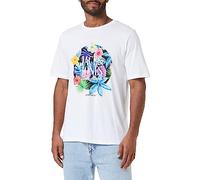 Bestseller A/S Men's Jorbooster Tee SS Crew Neck Drop 6 T-Shirt, Bright White, M