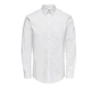 bestseller a/s Men's ONSNEIL Life LS Organic Oxford SHIRTNOOS Shirt, White, XS