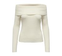 Bestseller A/S Women's Onlkatia LS Off Shoulder KNT Sweater, White Cap Grey/Detail: Melange, L