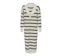 Bestseller A/S Women's Onlnew Tessa L/S Midi V Dress KNT Noos, Pumice Stone/Stripes:Black, S