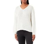 Bestseller A/S Women's Vmada LS V-Neck Pullover Ga Noos Sweater, Snow White, L