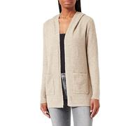 Bestseller A/S Women's Vmdoffy LS Open Hood Cardigan Ga Noos Sweater, Sepia Tint/Detail:Melange, L
