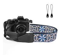 BestSounds Camera Strap, Jacquard Weave 2" Shoulder Neck Straps for All DSLR Cameras Men Women Photographers (Jacquard Blue White)