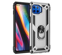 BestST motorola moto G 5G Plus/One 5G Case,+ Screen Protector,Full Body [Armor box] Heavy Duty Protection, Kickstand, Shock Reduction Case for motorola moto G 5G Plus/One 5G,Silver
