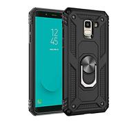 BestST [Tough Armor [Black] Case for Galaxy J6 2018, Air Cushion Technology Hard PC Back Flexible TPU Slim Protection Slim for Samsung Galaxy J6 2018 Case(Black)