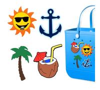 BestStone 4Pcs Beach Bag Accessories PVC Rubber Totes Inserts Charms for Bogg Bag