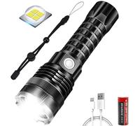 BESTSUN 12000 Lumen XHP70 LED Torch, LED Torch Super Bright Rechargeable Zoomable 5 Modes Tactical Torch Waterproof Handheld Flashlight Torches for Outdoor Camping Fishing Hunting