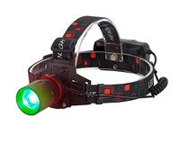 BESTSUN Hunting Headlamp Zoomable Brightest Green CREE XML-T6 LED Night Hunting Light Waterproof Rechargeable Headlight for Coyote Hog Varmint Predator with Rechargeable Batteries and USB Cable