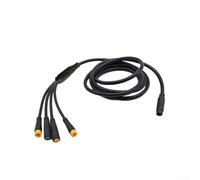 Besttoolifes 1 to 4 Waterproof Cable 8 Pin Wiring Harness for E-For Bike Controller Throttle, Electric For Throttle Cable with Weather Resistant For Bike Wiring