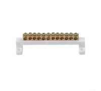 Besttoolifes 10 Hole Copper Earth Bar for Distribution Board | Electrical Grounding Terminal Block with Mounting Bracket | Neutral Link for Consumer Unit(12 holes)