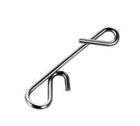 Besttoolifes 100pcs Stainless Steel Fishing Swivel Snap Clips No Knot Speedy and Freshwater and Lasting Connectors for Swivels for Snap Saltwater Fishing Bulk S to Xxl Hooks (S)