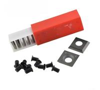 Besttoolifes 10Pcs/Box TCT Reversible Planer Knives 15Mm Square Carbide Inserts 4-Edge Cutter Blades For Woodworking Spiral Helical Planer Head Wood Lathe Turning Tools 30° Cutting Angle