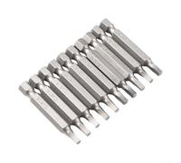Besttoolifes 10pcs Square Head Screwdriver Bits Set SQ1-SQ5, 1/4 Inch Hex Shank Magnetic Alloy Steel Drill Driver Bit Kit, 50mm/65mm for Manual Electric Screwdrivers and Power Tools（50MM SQ2）