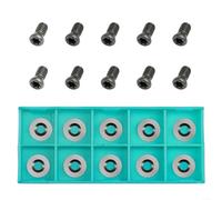 Besttoolifes 10Pcs Wood Turning Chisels Carbide Cutter 12Mm Round Ci3 Woodturning Tungsten Carbide Inserts Tips, Mini&Mid-Size Finishers/Easy Start/Full&Pro-Size Hollower Woodturning Tool