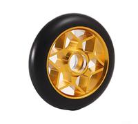 Besttoolifes 110mm Pro Scooter Wheel Stunt Scooter Replacement Polyurethane Aluminium Alloy Hub and Outer Tire with Elite Carbon Steel Bearings for Freestyle for Wheels Trick (Gold)