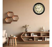 Besttoolifes 13 Inch Singing Bird Wall Clock with Hourly British Bird Songs, Chime For on Demand For Home Living Room Office Decor, Battery Oper(BLACK 13 INCHES)