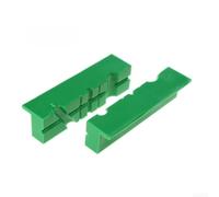 Besttoolifes 2 Pack Vise Jaw Pads Magnetic Soft Vice Jaws Pads Soft Multi-Groove Vise Covers Jaw Protectors Fit Wide Array of Vises/Vices and Blocks(4inch Green)