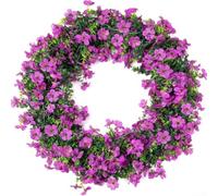 Besttoolifes 2 Pcs Artificial Flower Vine Garland, Violet Rattan, 5.9ft With 132 Stems, Suitable For Wedding, Party, Garden, Fence, Stairs(purple)