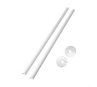 Besttoolifes 2 Pcs Radiator Pipe Covers With Collars, 15Mm X 500Mm, White Black Plastic Tubes For Copper Plastic Pipes, Easy Installation Kit(White)