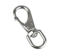 Besttoolifes 2#, Stainless Steel Swivel Eye Bolt Snap Hook for Scuba Diving, Snorkeling & Pet Leash - 316 Marine-Grade, 360° Rotating Ring, Rust-Resistant, Multi-Use Spring Clip