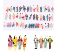 Besttoolifes 200 Pieces Mixed Scale Model Railway Figures Standing & Seated People For OO HO Gauge Scenery Landscape Train Layout Diorama Miniature Architecture