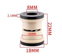 Besttoolifes 22MM, Rear Shock Bushing for Bicycle Frames - 7075 Aluminum Alloy Pivot Point with Black Rubber Pad, Compatible with 12.7-14 mm Shock Width, Lengths 22-68 mm (Soft Tail Compatible)