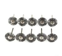 Besttoolifes 22mm Wire Wheel Brush for Rotary Tool, T Shaped Stainless Steel Brush Set for Mini Drill Cleaning, Metal Polishing and Deburring, 20 Pcs