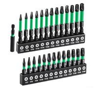 Besttoolifes 27-Piece for Torx Bit Set with for -Grade Steel, Tamper-Proof Security & Magnetic Bits for Automotive and Electronics (TT7-TT40)