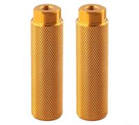 Besttoolifes 2PCS Bike Foot Pegs Aluminum Alloy Cycling Stunt Pegs Anti-slip For Mountain Bike Cycling Bicycle Accessories Bearing 3/8 Inch Axles 100Mm*28mm(gold)