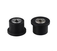 Besttoolifes 2PCS Rowing Machine Bearing Pulley Set, Metal and Plastic Replacement Parts for Rowing Device and Abdominal Machine, Gym Equipment Accessories, Black(B 2PCS)
