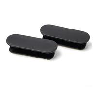 Besttoolifes 2Pcs Self Adhesive Handles Wardrobe Door Knobs Plastic Cabinet Drawer Pulls for Kitchen Furniture(Black)