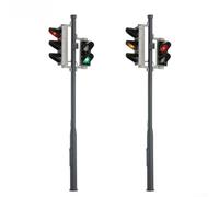 Besttoolifes 3 Pieces G Gauge Traffic Lights With Pedestrian Crossing Signals LED Vehicle 1:25 Scale Model Railroad Accessories For Railway Building Layout