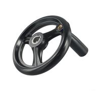 Besttoolifes 3 Spoke Handwheel for Milling Machine, Lathe, Grinder - D125/200/100/160mm Plastic Adjustment Wheel with Revolving Handle - Industrial Machine Tool(12x125mm)